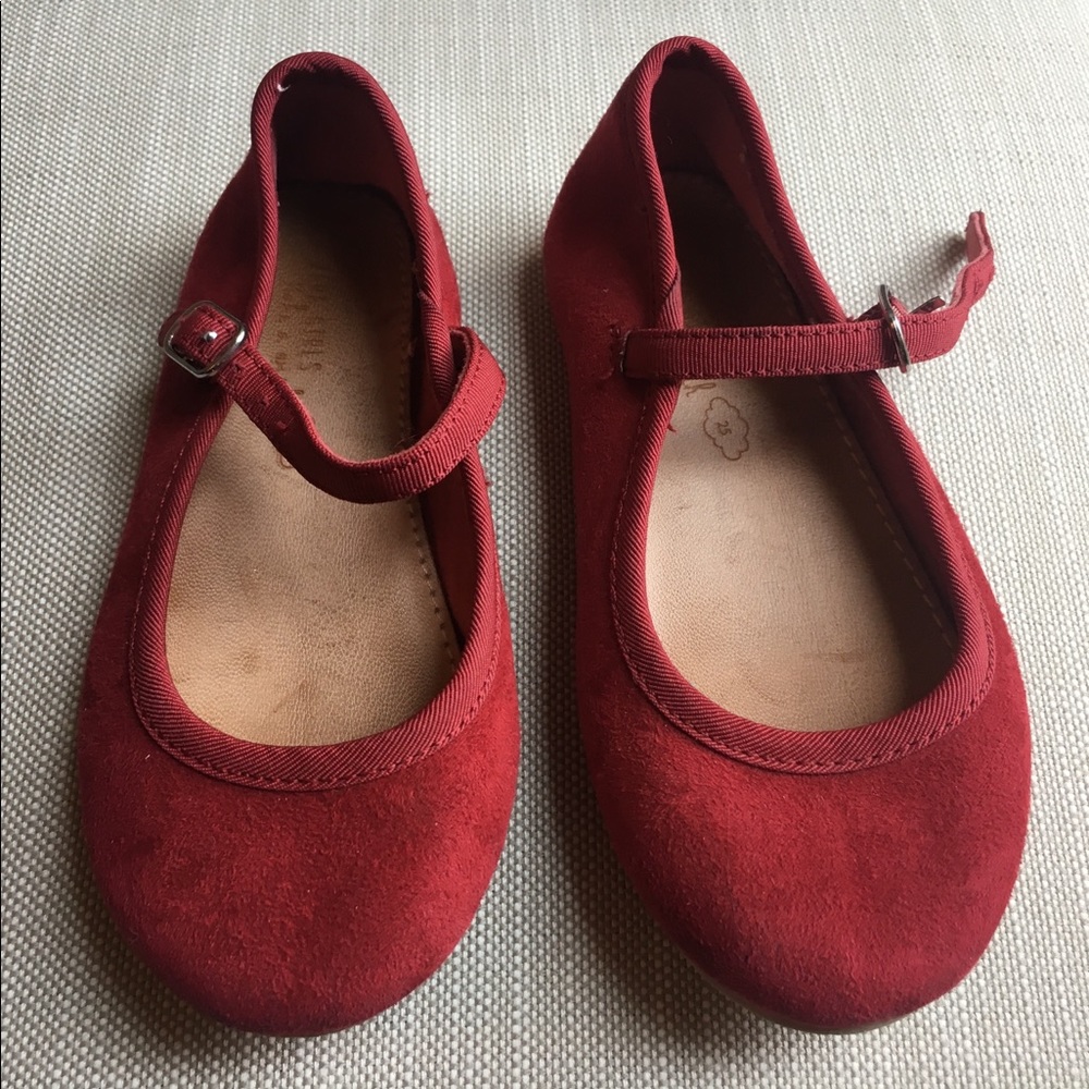 Zara red Mary Jane shoes